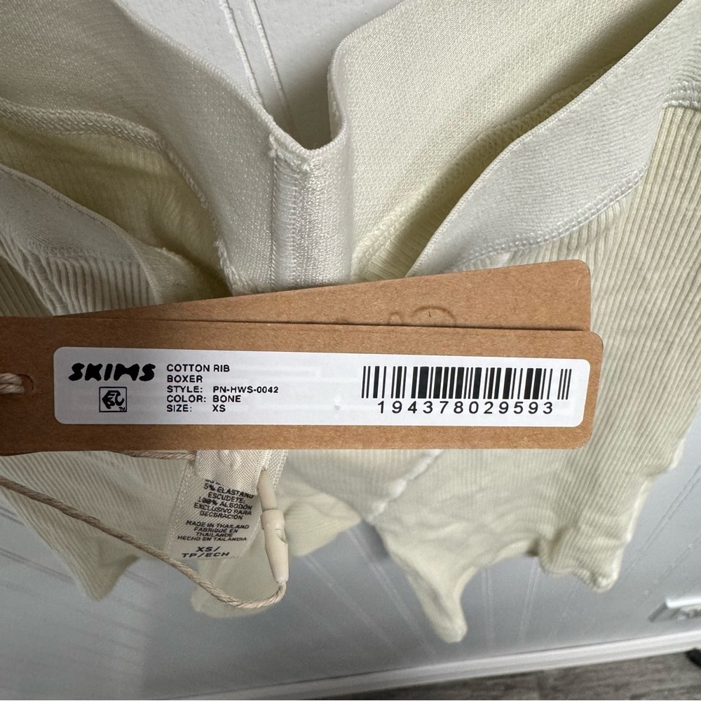 Skims Cotton Ribbed Boxer Shorts NWT - Picture 5 of 5